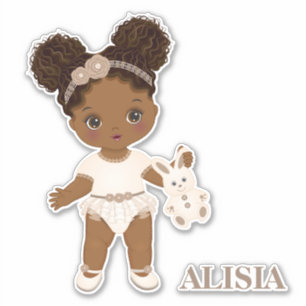 Afrikansk boho Flicka Vinyl Sticker Klistermärken