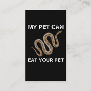 Afrikansk Boll Python Owner Pet Reptile Älskare Visitkort