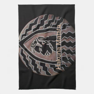 Afrikansk bongo Coffee Brown Kitchen Towel Kökshandduk