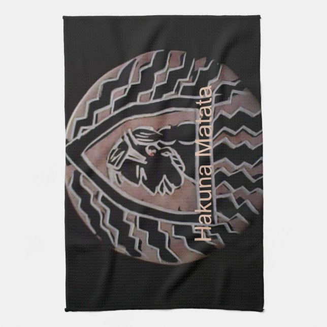 Afrikansk bongo Coffee Brown Kitchen Towel Kökshandduk (Vertikal)