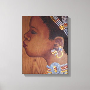 Afrikansk bride Wrapped Canvas