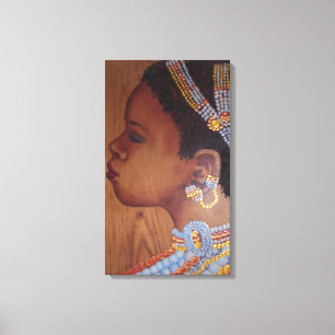 Afrikansk bride Wrapped Canvas