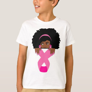 Afrikansk bröstcancermedvetenhet, svart Wom T Shirt