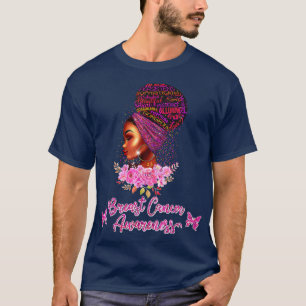 Afrikansk bröstcancermedvetenhet, svart Wom T Shirt