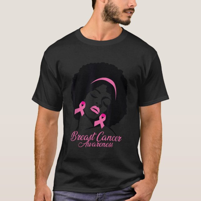 Afrikansk bröstcancermedvetenhet, svart Wom T Shirt (Framsida)