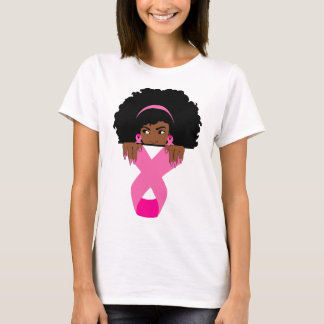 Afrikansk bröstcancermedvetenhet, svart Wom T Shirt