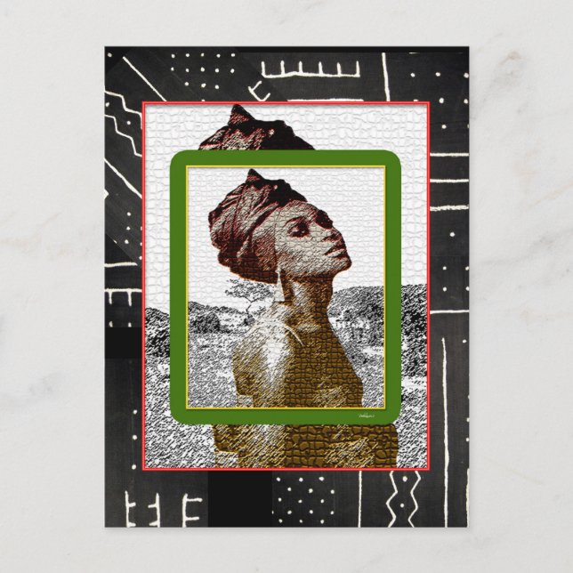 Afrikansk by Kärlek Vykort (Framsida)