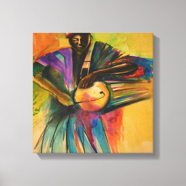 Afrikansk canvas art (Eyo dancer) (Framsida)