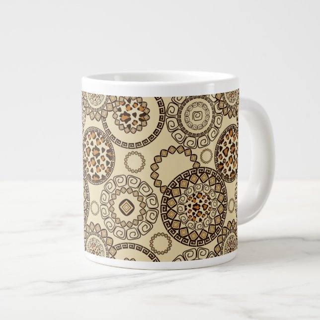 Afrikansk cheetah skin mönster 3 jumbo mugg (Framsida höger)