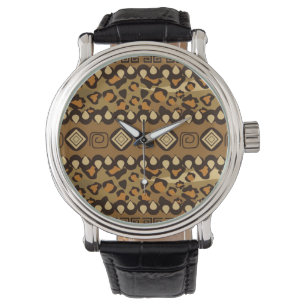 Afrikansk cheetah skin mönster armbandsur