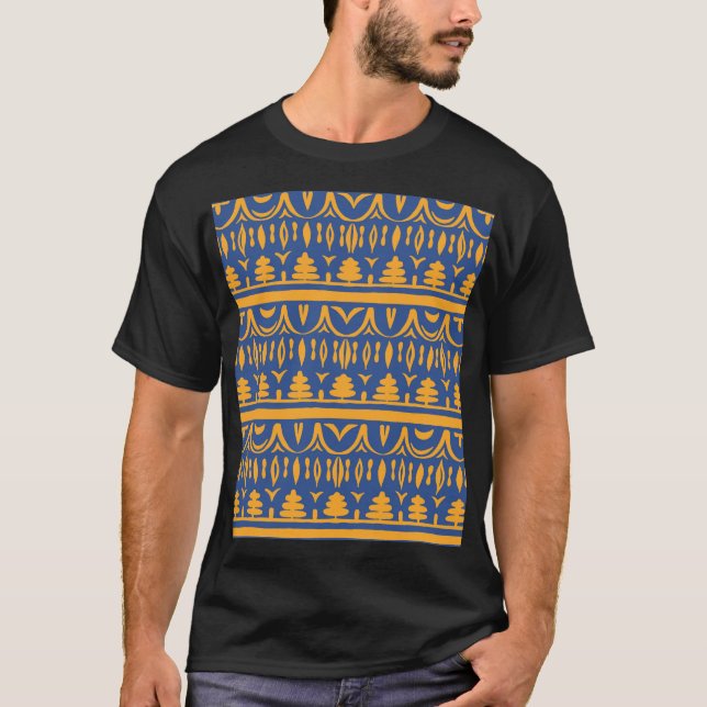 Afrikansk Chevrons: Ethnic Tribal Mönster T Shirt (Framsida)