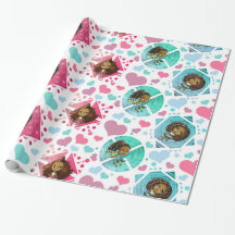 Afrikansk chibi Girls Wrapping Papper