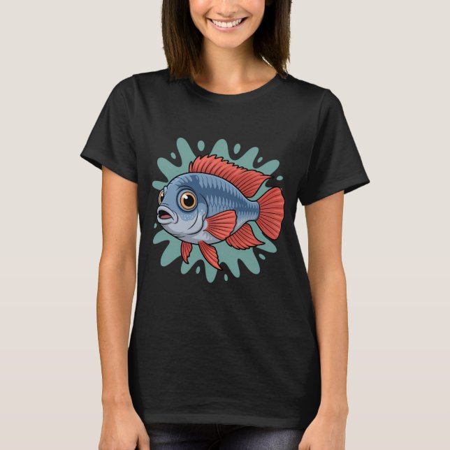 Afrikansk ciklid t shirt (Framsida)