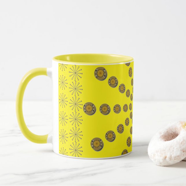 Afrikansk Coola Solros Polka - teckningsutkast Mugg (Med munk)