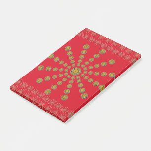 Afrikansk Coola Solros Polka - teckningsutkast Post-it Block