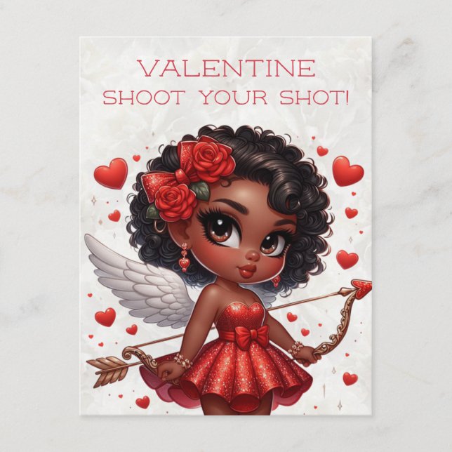 Afrikansk Cupid Valentindag i Glamorös, Amerikansk Tilläggskort (Framsida)