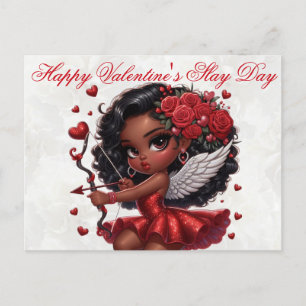 Afrikansk Cupid Valentindag i Glamorös, Amerikansk Vykort