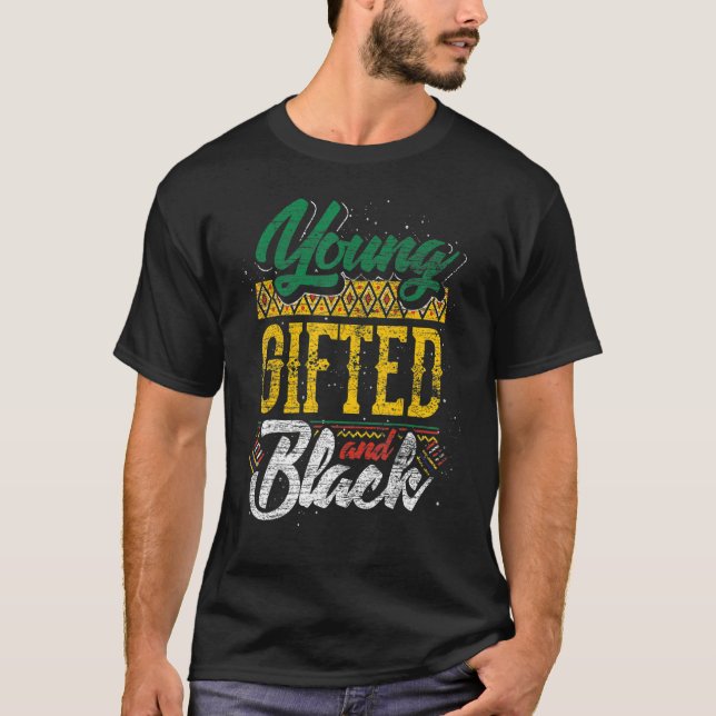 Afrikansk dagstidning för ung och svart historia t shirt (Framsida)
