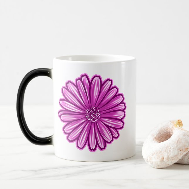 Afrikansk Daisy blomma, realistisk illustration Magisk Mugg (Med munk)
