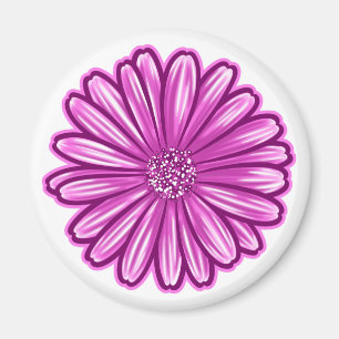 Afrikansk Daisy blomma, realistisk illustration Magnet