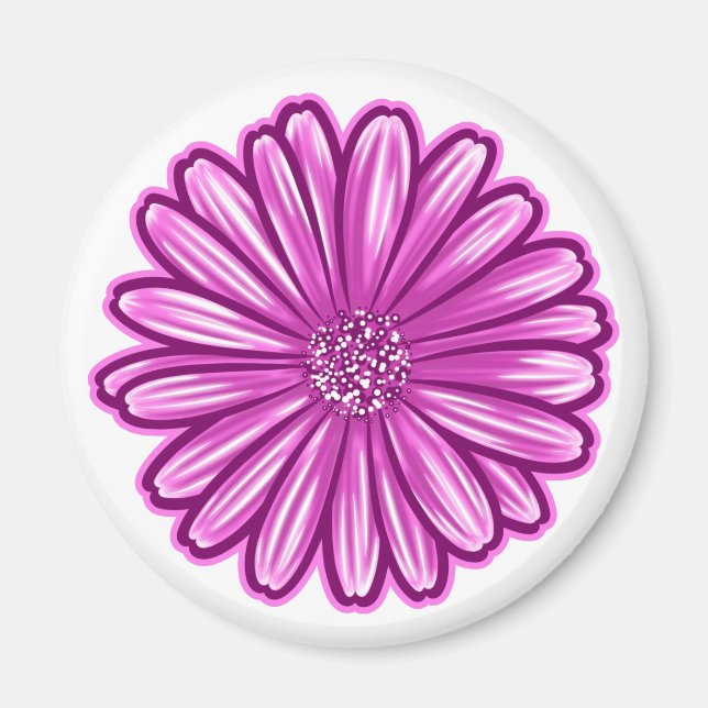 Afrikansk Daisy blomma, realistisk illustration Magnet (Framsidan)