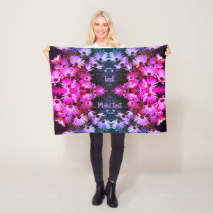 Afrikansk Daisy Flowers-Abstrakt - tonad Personlig Fleecefilt