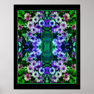 Afrikansk Daisy Flowers Colorful Abstrakt Poster