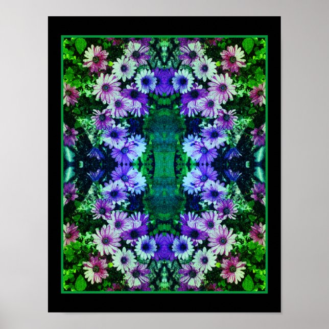 Afrikansk Daisy Flowers Colorful Abstrakt Poster (Framsidan)