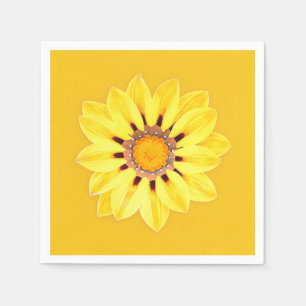 Afrikansk Daisy/Gazania - Mustard Guld Pappersservett
