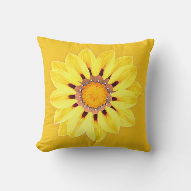 Afrikansk daisy/Gazania - senapsgultt guld Kudde (Framsida)