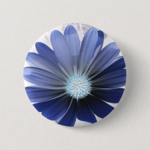 Afrikansk Daisy Glowing Blue Button Knapp