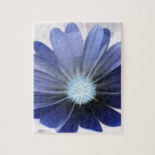 Afrikansk Daisy Glowing Blue Puzzle Pussel