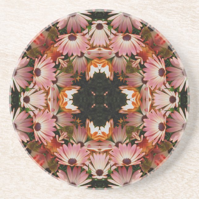 Afrikansk Daisy Kaleidoscope Blommigt Underlägg (Framsidan)