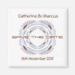 Afrikansk Daisy Ring Spara datumkvadratmagnet Magnet