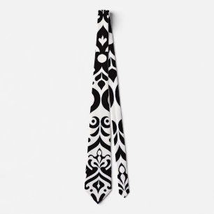 Afrikansk Damask Black White Mönster Slips