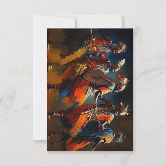 Afrikansk dans av Maasai - Tack-kort Tack Kort (Framsida)