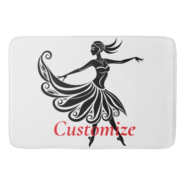 Afrikansk dansare Silhuett Art Thunder_Thunder_Cov Badrumsmatta (Framsidan)