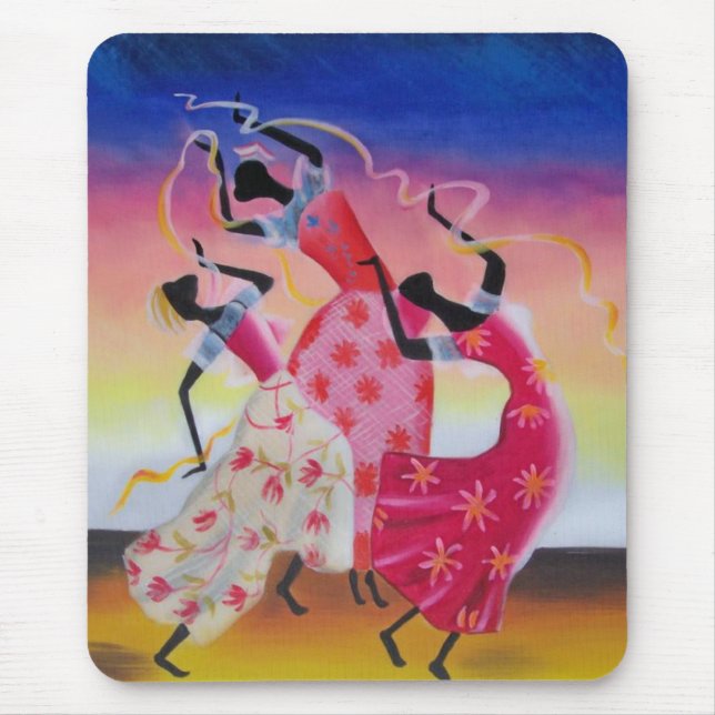 Afrikansk danskvinna Mousepad Musmatta (Framsidan)