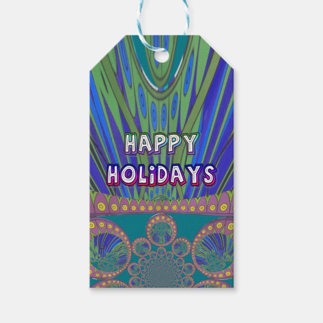 Afrikansk dekorativ mönster modern design färg wu presentetikett (Framsidan)