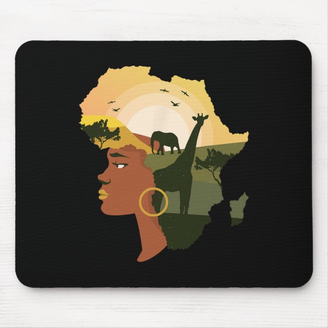 Afrikansk dekretet Afro Amer från 1900-talet Musmatta (Framsidan)