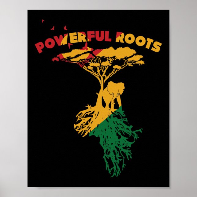 Afrikansk dekretet Afro Amer från 1900-talet Poster (Framsidan)