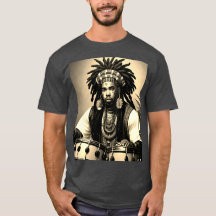Afrikansk design för träkol Heather T-Shirt