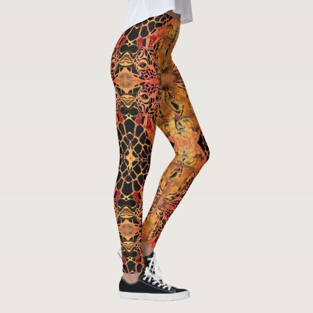Afrikansk design Giraffe Leggings (Höger)