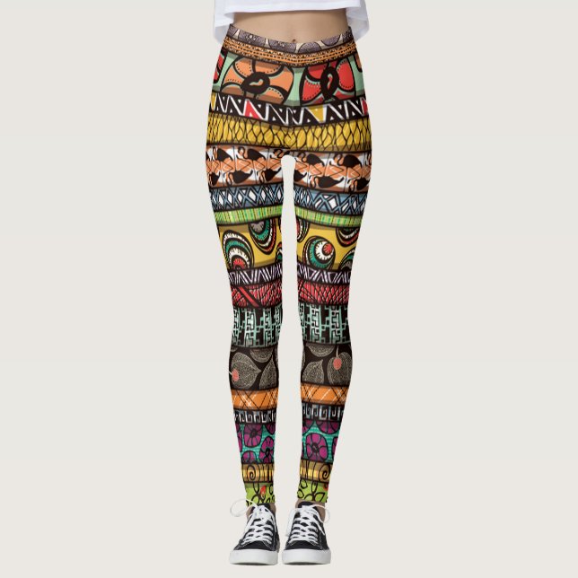 Afrikansk design leggings (Framsida)