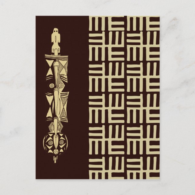 Afrikansk design nr 1 vid Stylnic Vykort (Framsida)