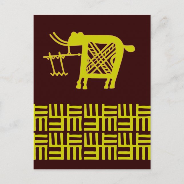 Afrikansk design nr 7 vid Stylnic Vykort (Framsida)