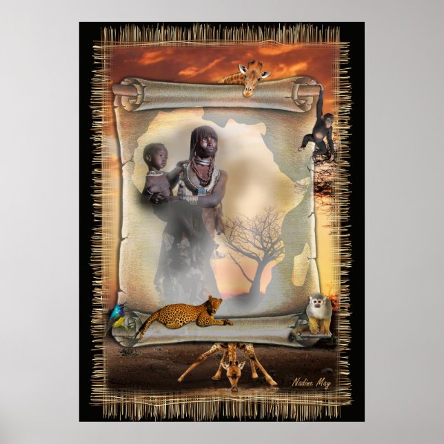 Afrikansk design poster (Framsidan)