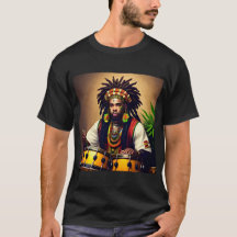 Afrikansk design, svart T-Shirt