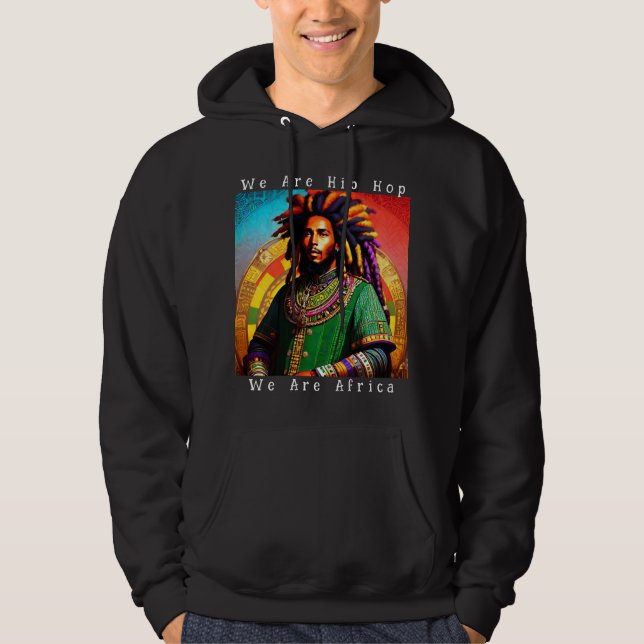 Afrikansk design "Vi är Hip hop" Hoodie (Framsida)