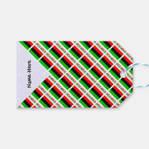 Afrikansk diaspora Flagga Black Personalizati Presentetikett